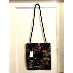 NWT ISABEL MARANT Etoile Black Japanese Floral Tote Hand Bag Women's Size Medium